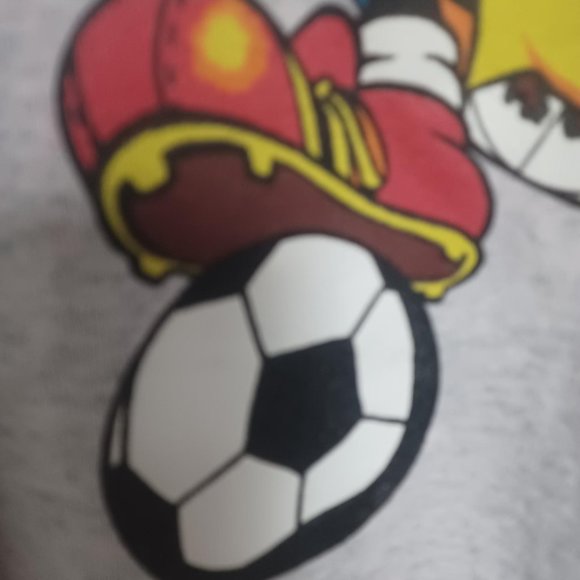 Vintage 90's Mickey Mouse International Soccer Themed Sweatshirt Large - Picture 5 of 7